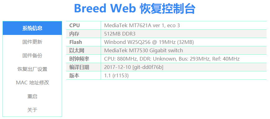 Breed Web page